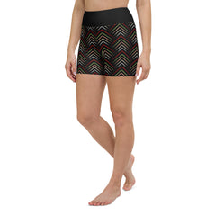 Geometric pattern on Geometric Bliss Yoga Shorts