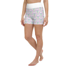 Colorful Pop Art Yoga Shorts for women