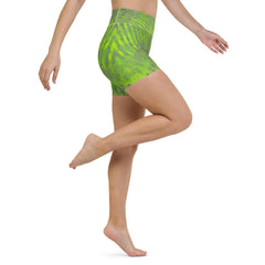 Bright and durable Green Shorts, ideal for enhancing your yoga practice