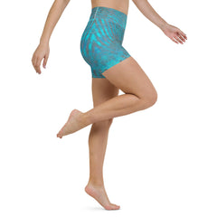 Elegant Light Blue Yoga Shorts for a stylish and tranquil workout