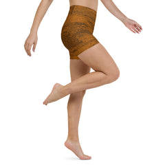 Metallic Elegance Yoga Shorts