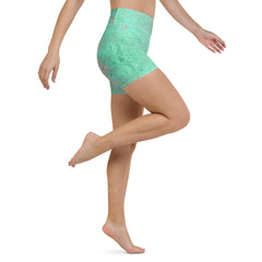 Satin Serenity Texture Yoga Shorts