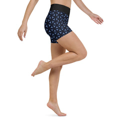 Monochrome Mosaic Yoga Shorts