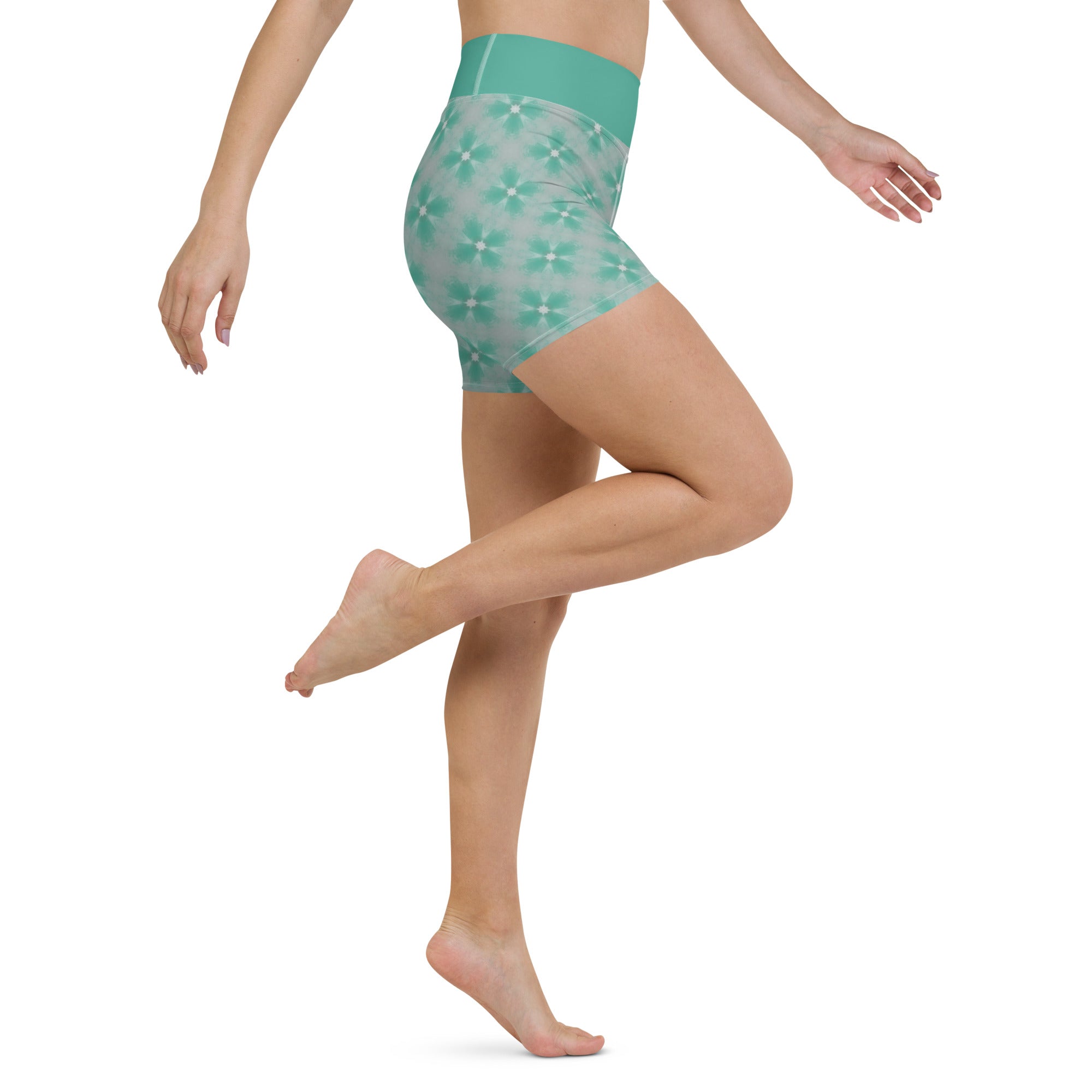 Blossoming Petals Yoga Shorts