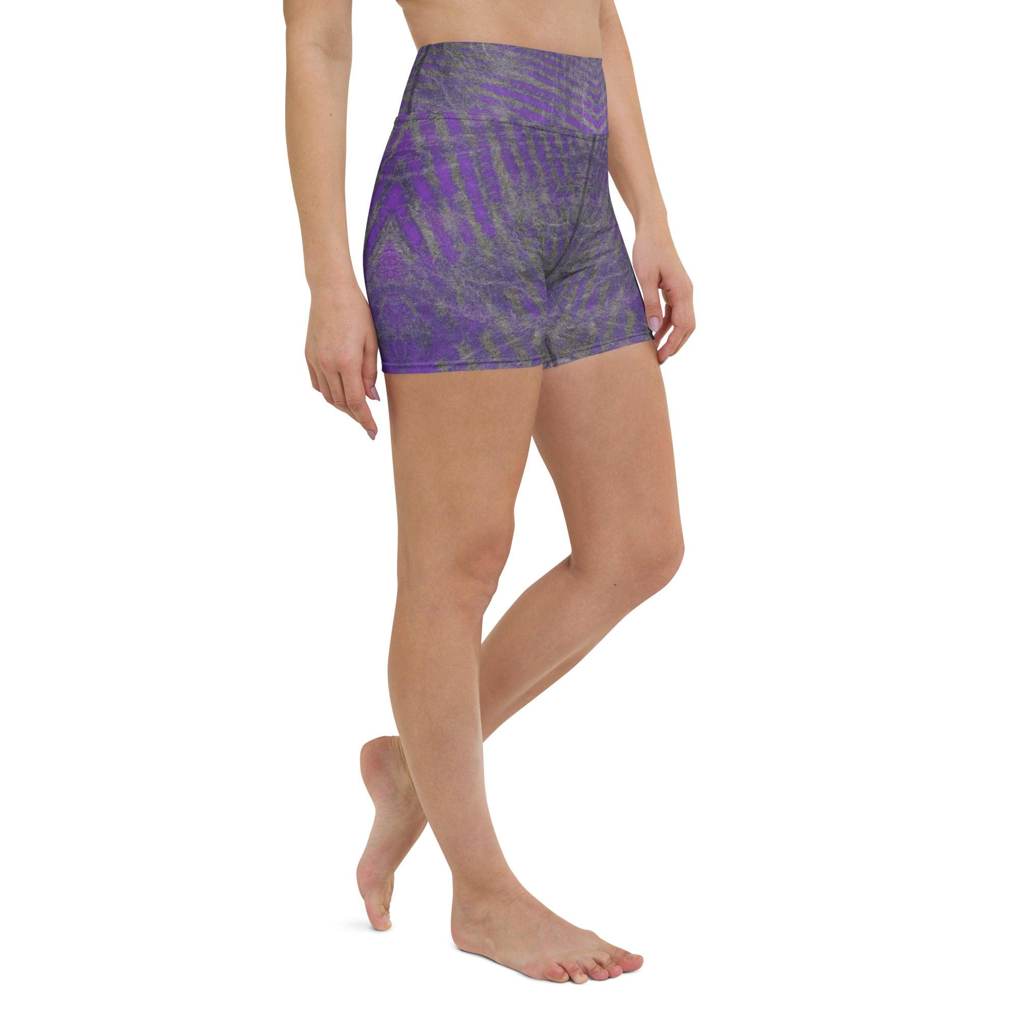 Chic Purple Shorts, perfect for yoga enthusiasts seeking style