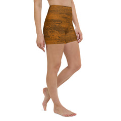 Metallic Elegance Yoga Shorts