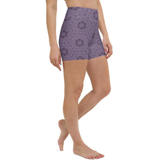 Midnight Floral All-Over Print Yoga Shorts