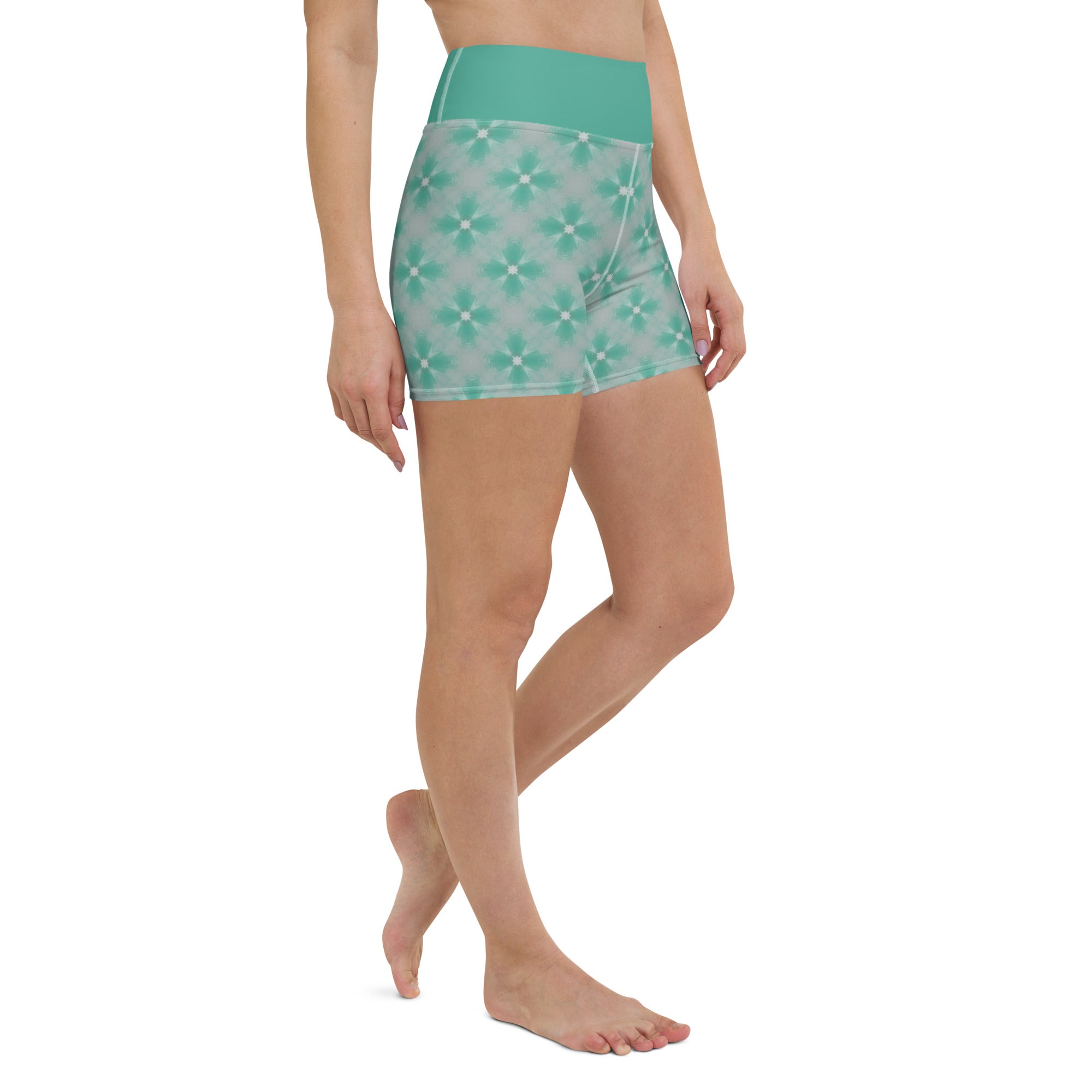 Blossoming Petals Yoga Shorts