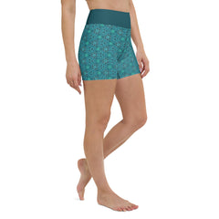 Abstract Horizon Yoga Shorts