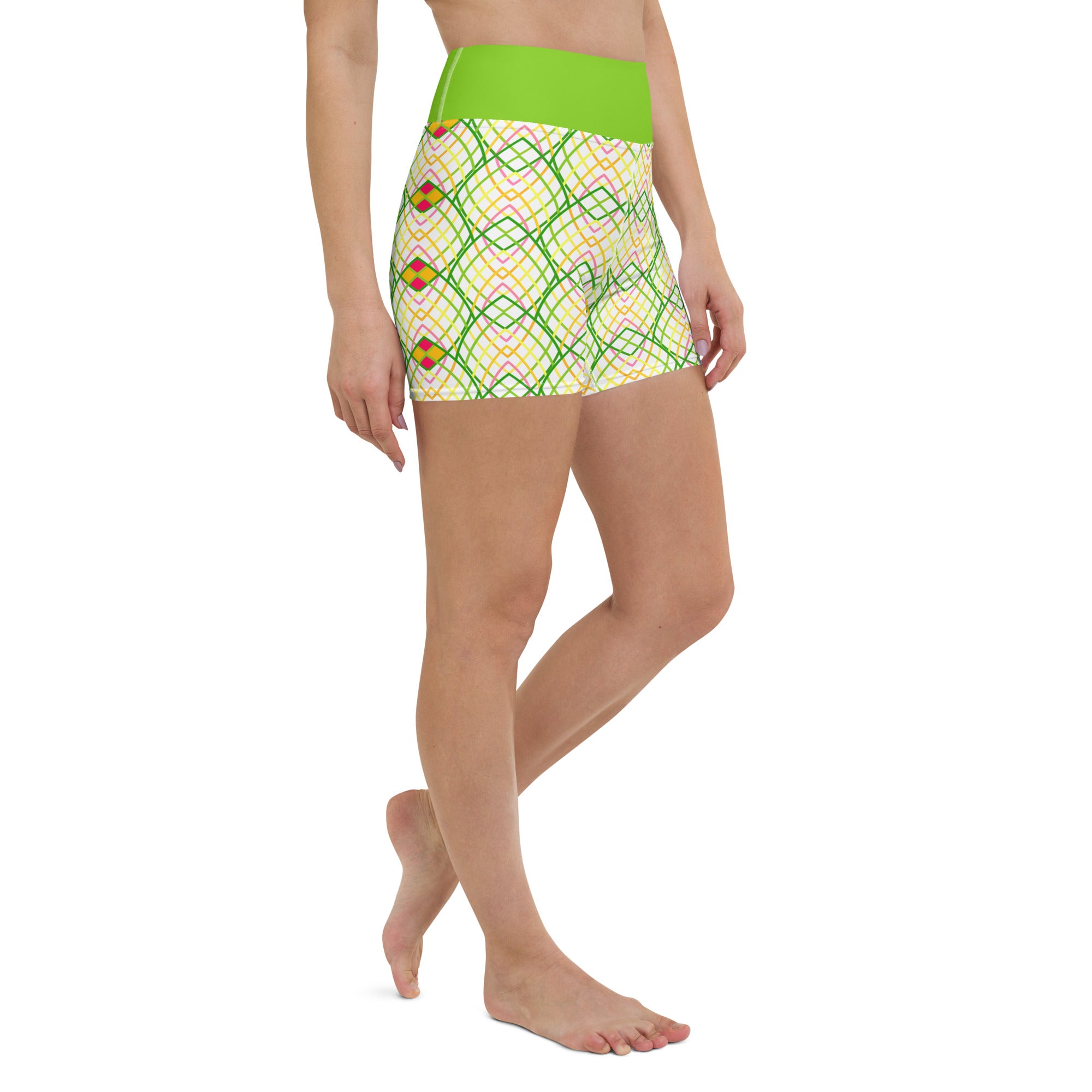 Fitness attire featuring Ethnic Elegance Yoga Shorts