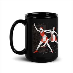 Alluring Feminine Dance Posture Black Glossy Mug - Beyond T-shirts