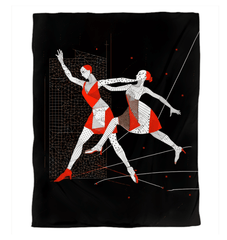 Elegant duvet cover featuring a feminine dance posture design for modern decor.