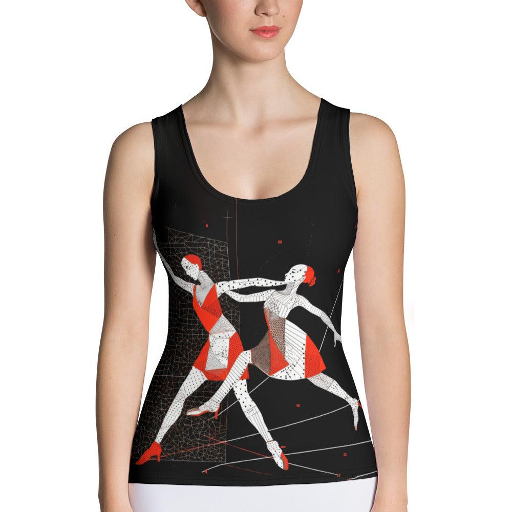 Alluring Feminine Dance Posture Sublimation Cut & Sew Tank Top - Beyond T-shirts