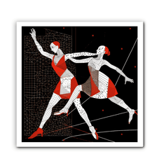 Alluring Feminine Dance Posture Wrapped Canvas - Beyond T-shirts