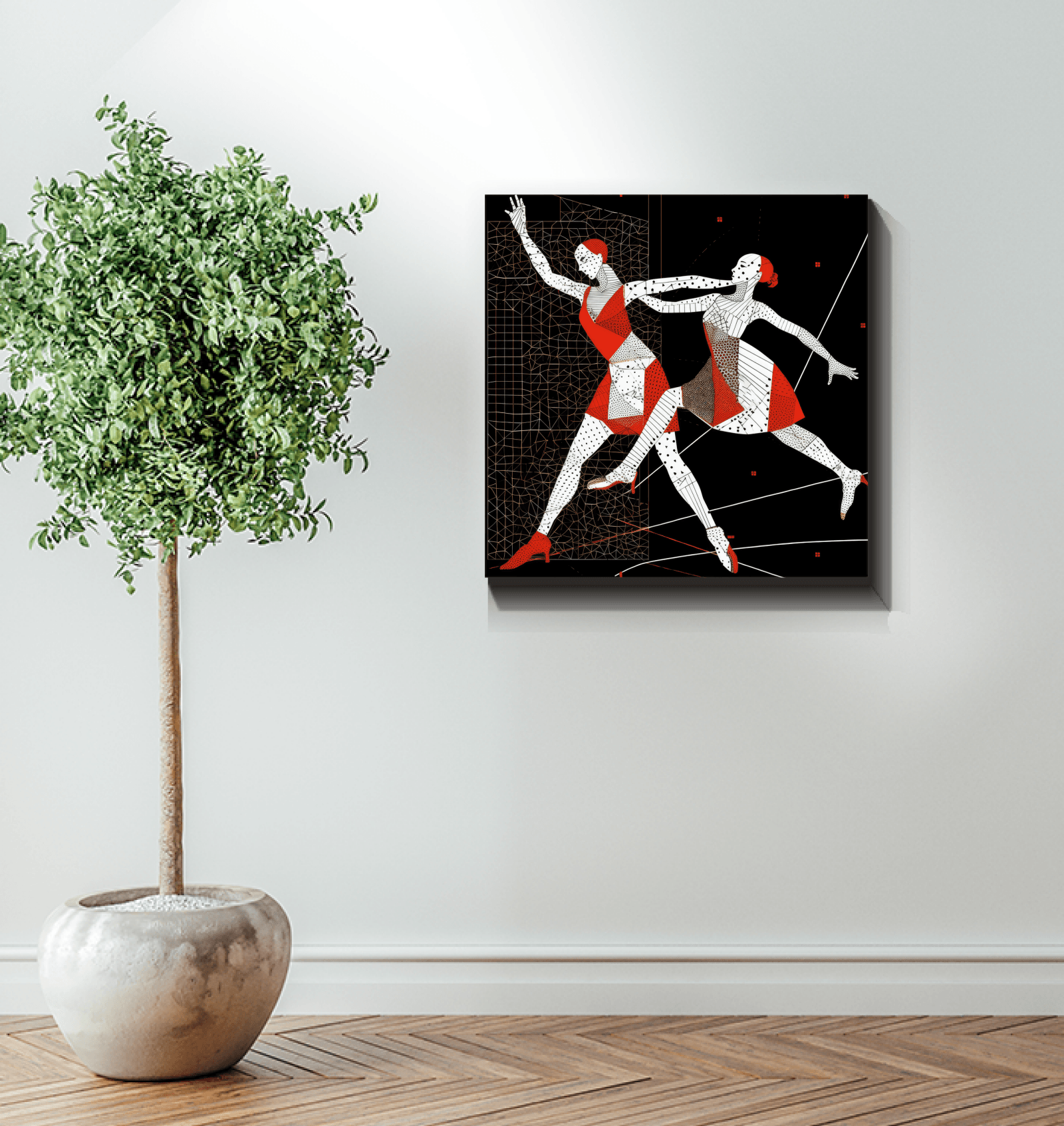 Alluring Feminine Dance Posture Wrapped Canvas - Beyond T-shirts