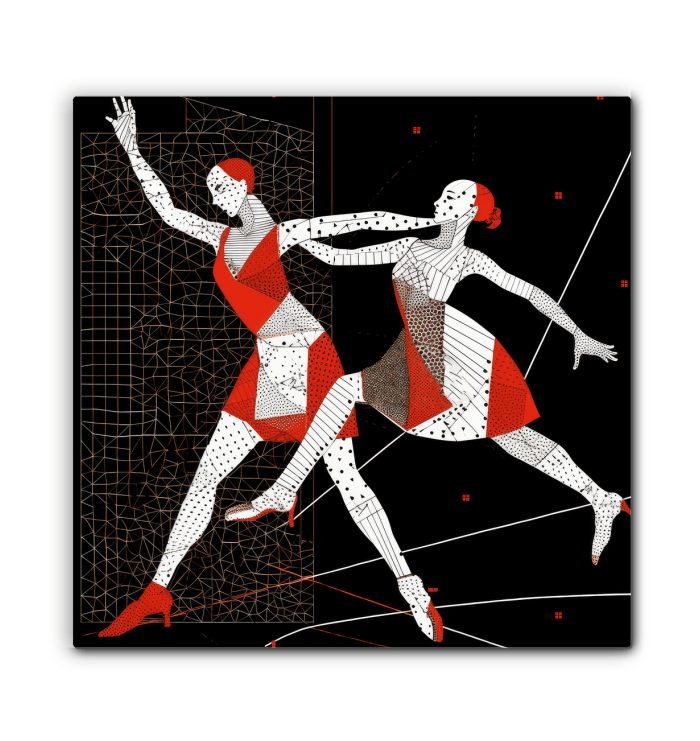 Alluring Feminine Dance Posture Wrapped Canvas - Beyond T-shirts