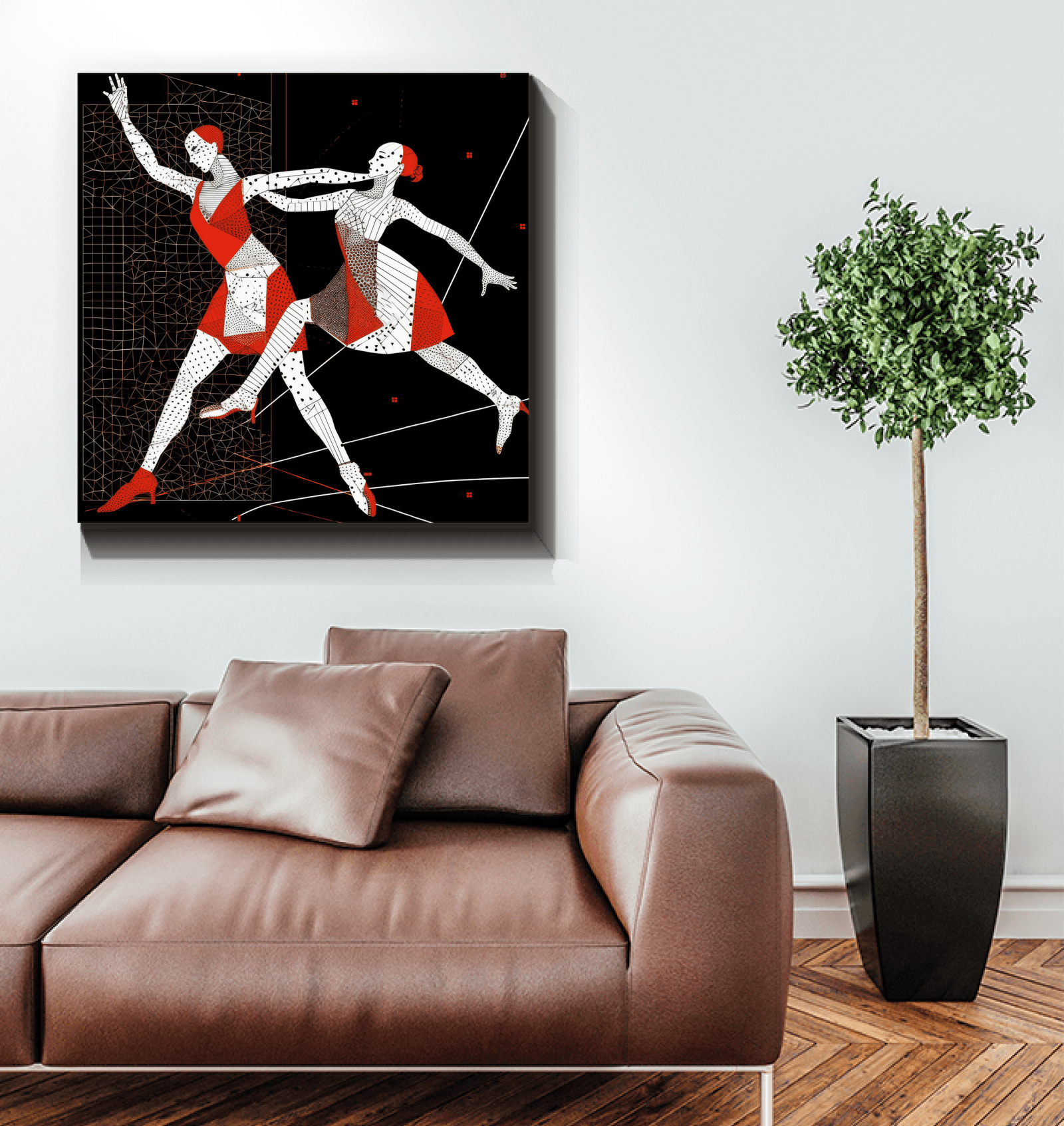 Alluring Feminine Dance Posture Wrapped Canvas - Beyond T-shirts
