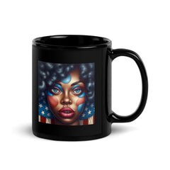 America The Beautiful Black Glossy Mug - Beyond T-shirts