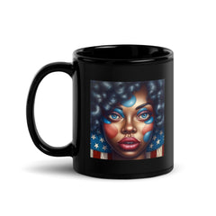 America The Beautiful Black Glossy Mug - Beyond T-shirts