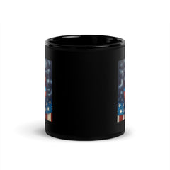 America The Beautiful Black Glossy Mug - Beyond T-shirts