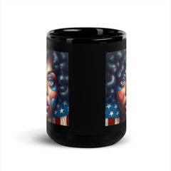 America The Beautiful Black Glossy Mug - Beyond T-shirts