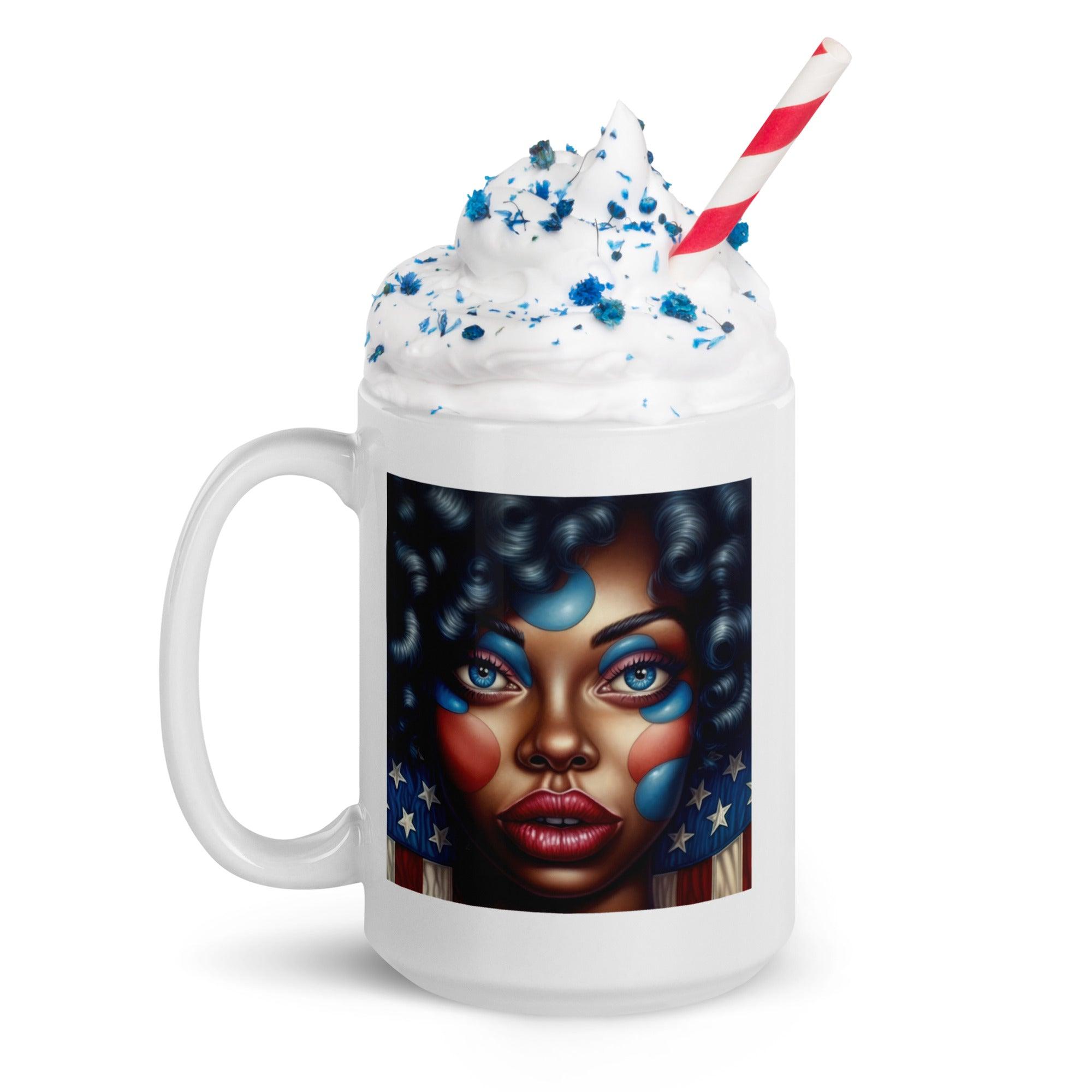 America The Beautiful White Glossy Mug - Beyond T-shirts