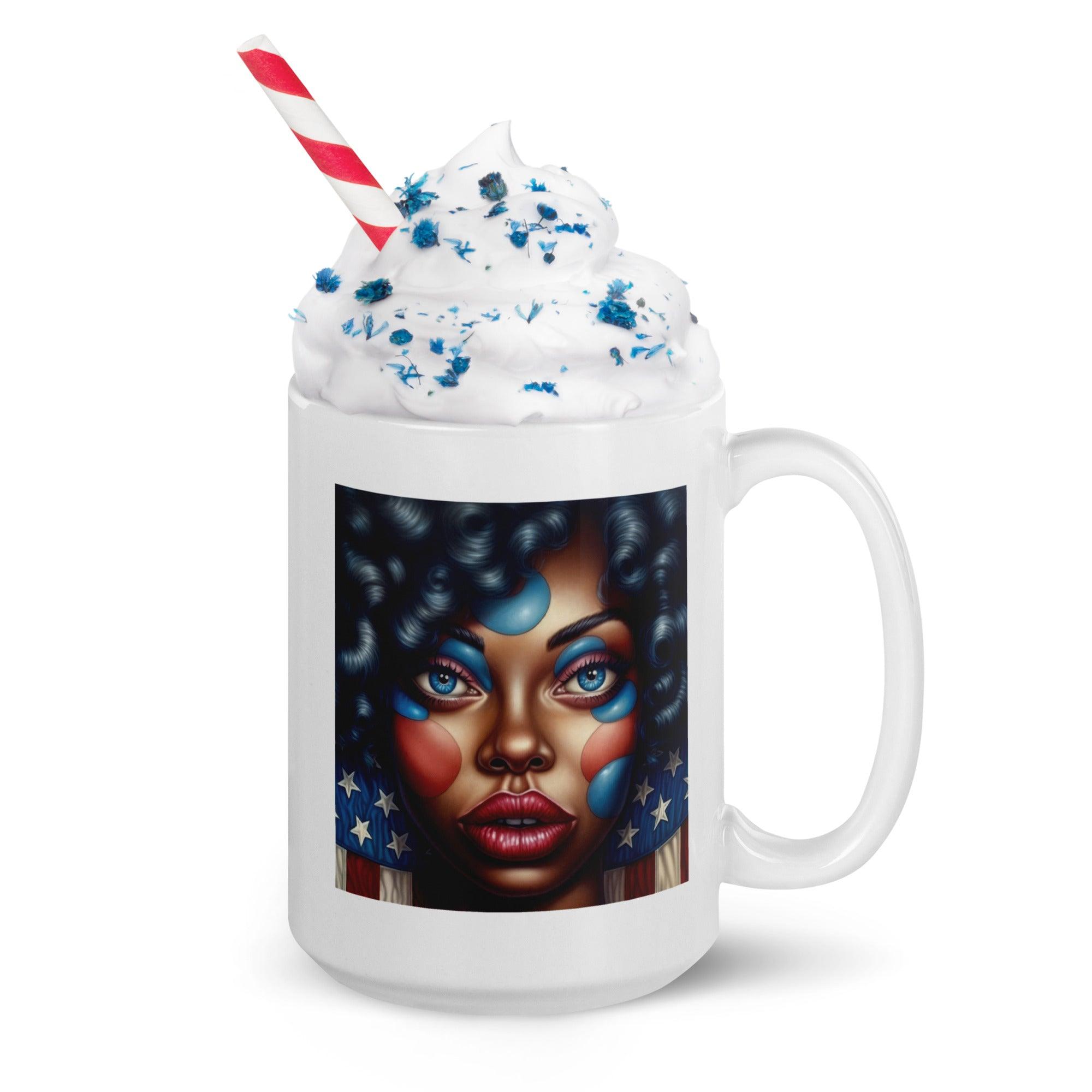 America The Beautiful White Glossy Mug - Beyond T-shirts