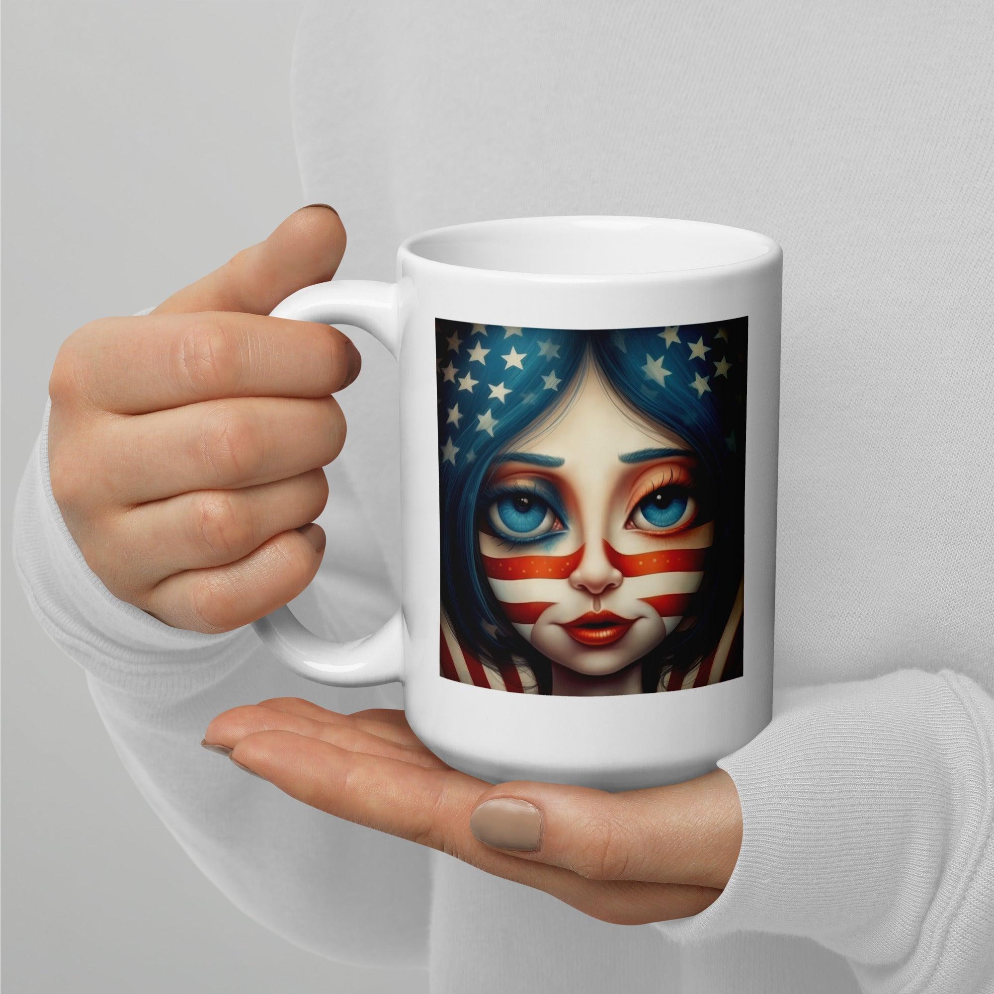 American Adventure White Glossy Mug - Beyond T-shirts