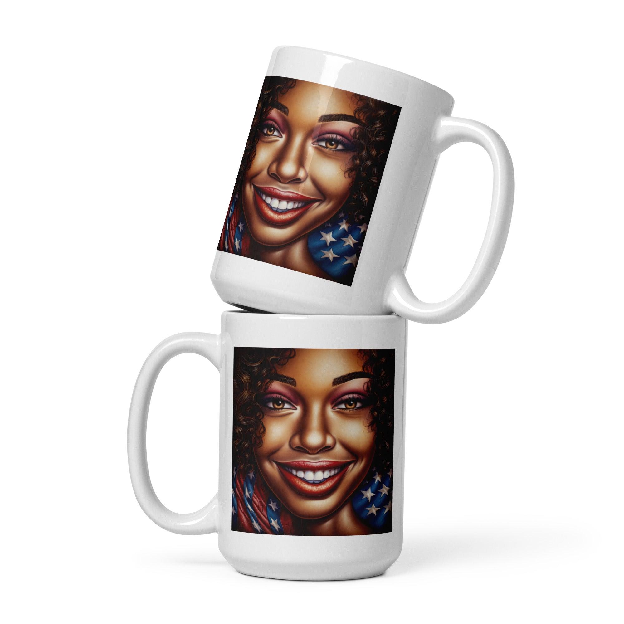 American Anthem White Glossy Mug - Beyond T-shirts