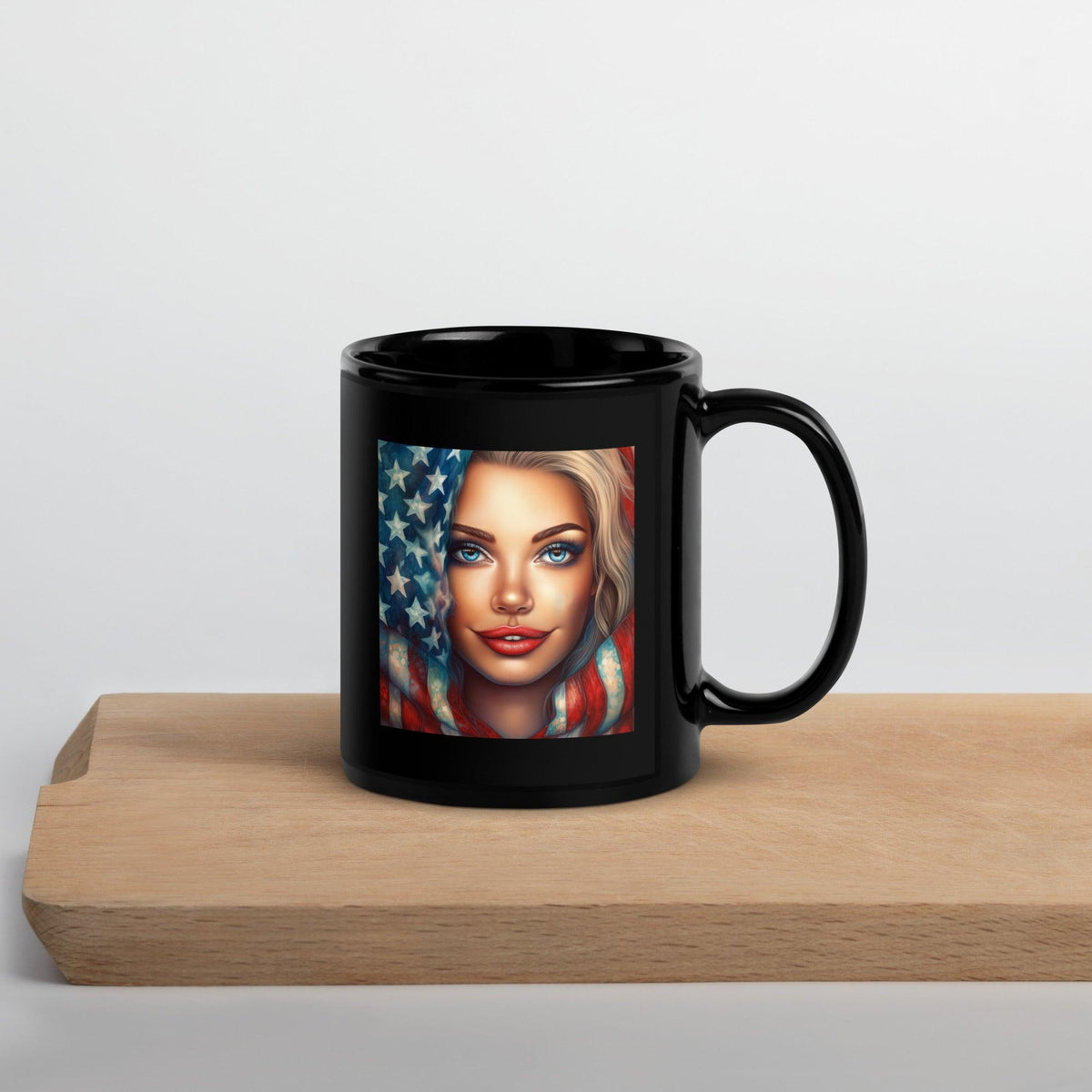 American Aspiration Black Glossy Mug - Beyond T-shirts