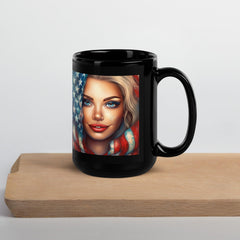 American Aspiration Black Glossy Mug - Beyond T-shirts