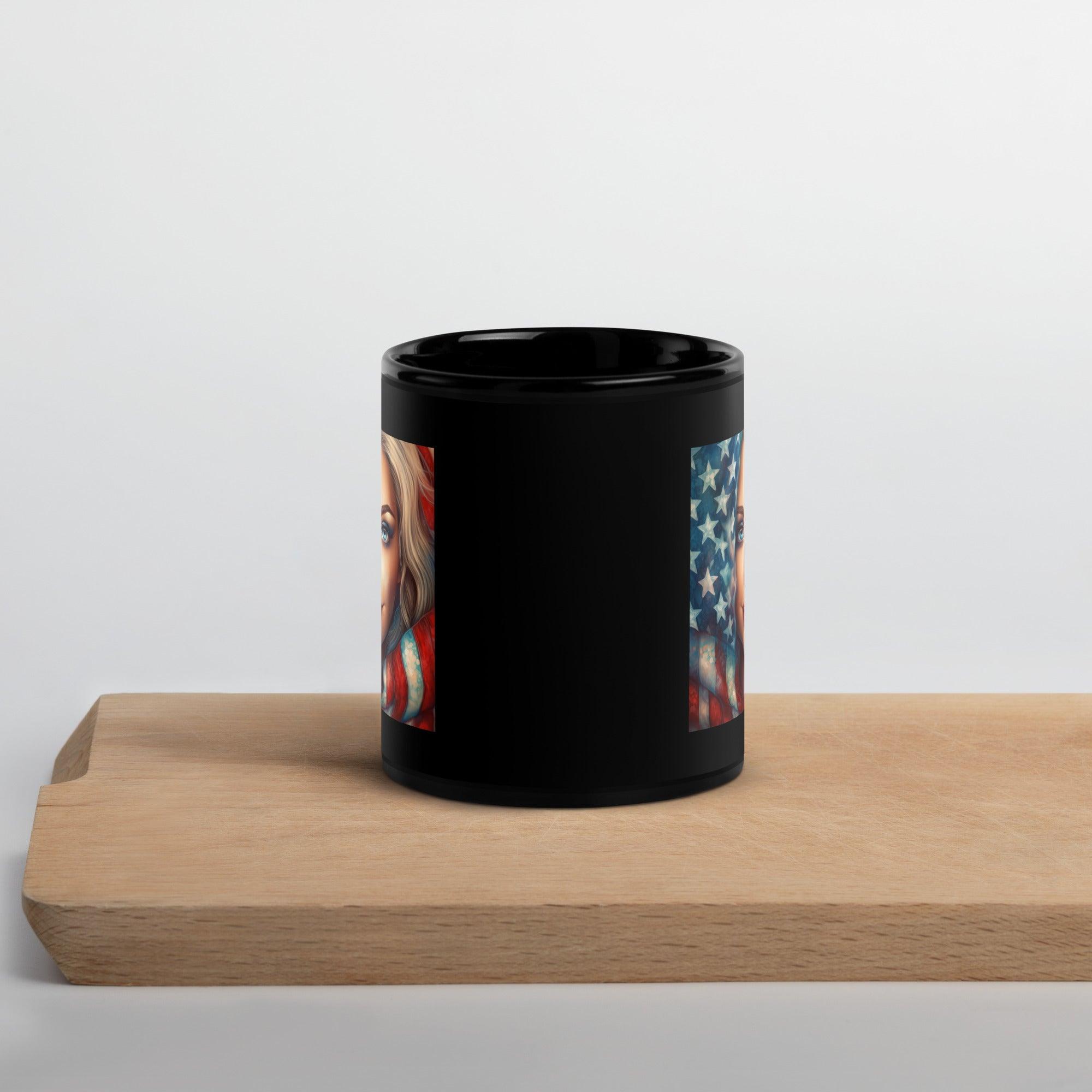 American Aspiration Black Glossy Mug - Beyond T-shirts