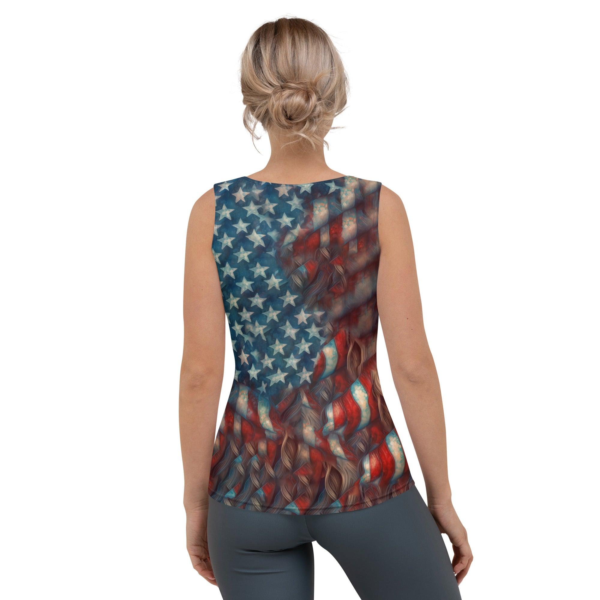 American Aspirations Sublimation Cut & Sew Tank Top - Beyond T-shirts