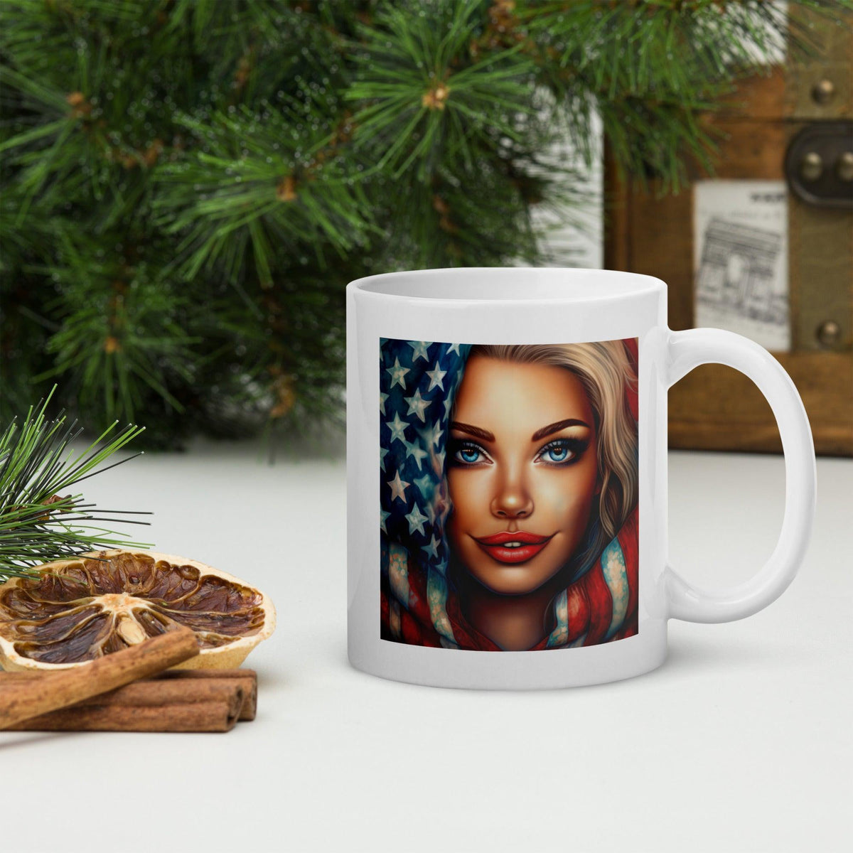 American Aspirations White Glossy Mug - Beyond T-shirts