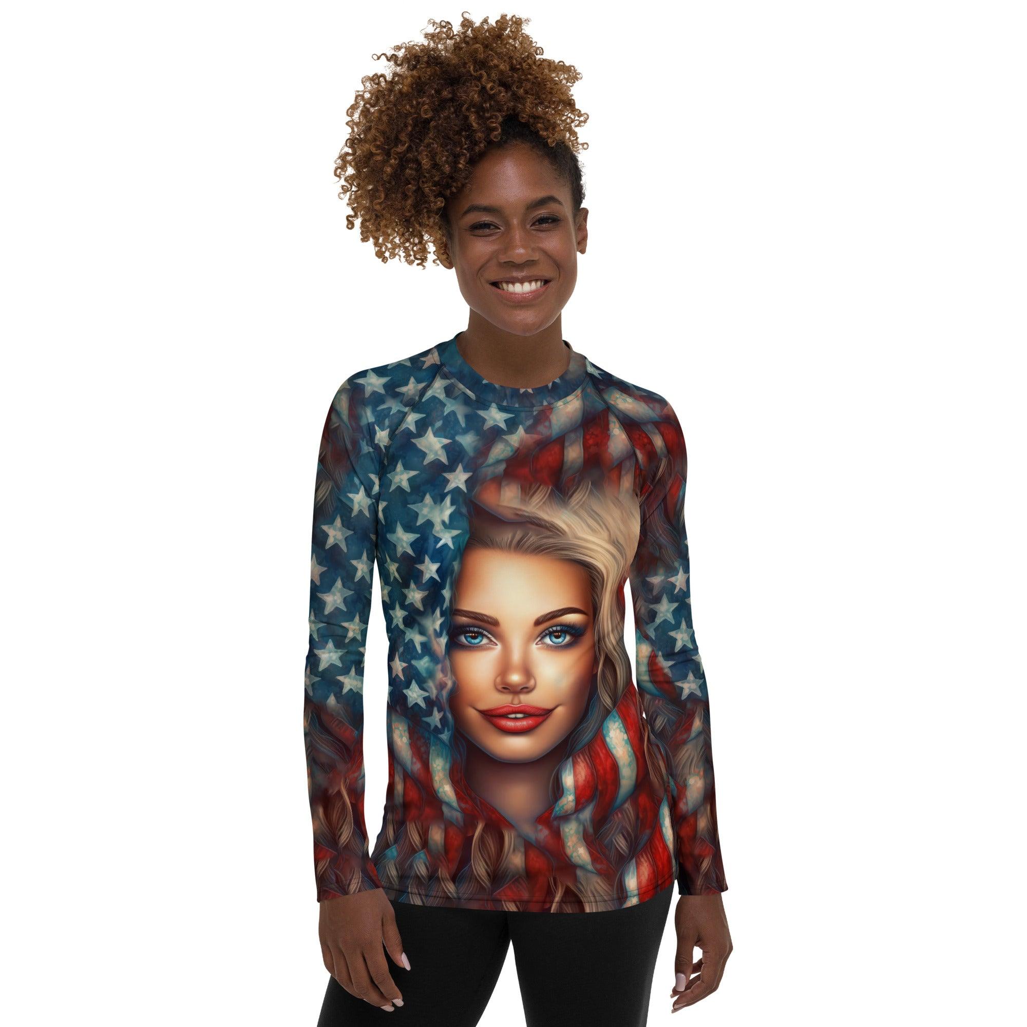 American Aspirations Women's Rash Guard - Beyond T-shirts