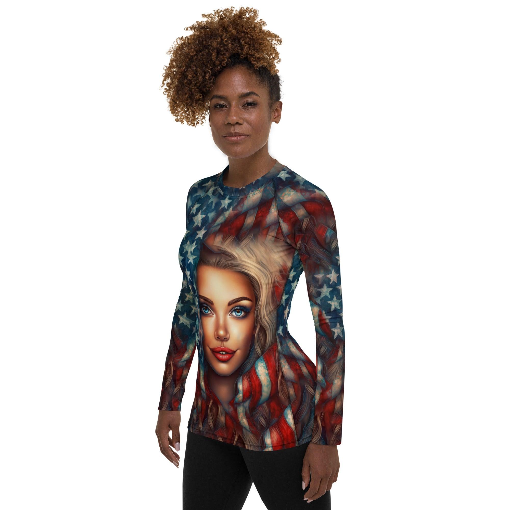 American Aspirations Women's Rash Guard - Beyond T-shirts