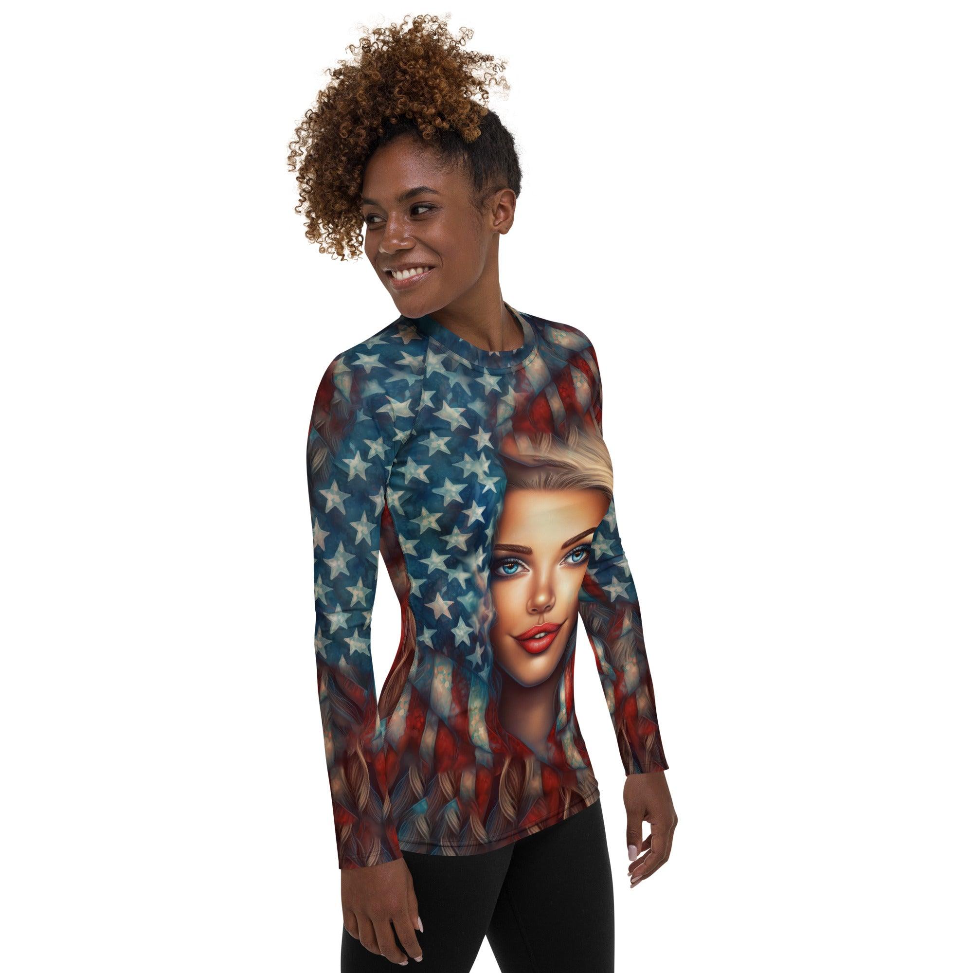 American Aspirations Women's Rash Guard - Beyond T-shirts