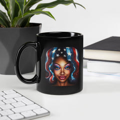 American Glory Black Glossy Mug - Beyond T-shirts