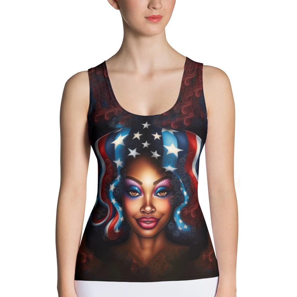 American Glory Sublimation Cut & Sew Tank Top - Beyond T-shirts