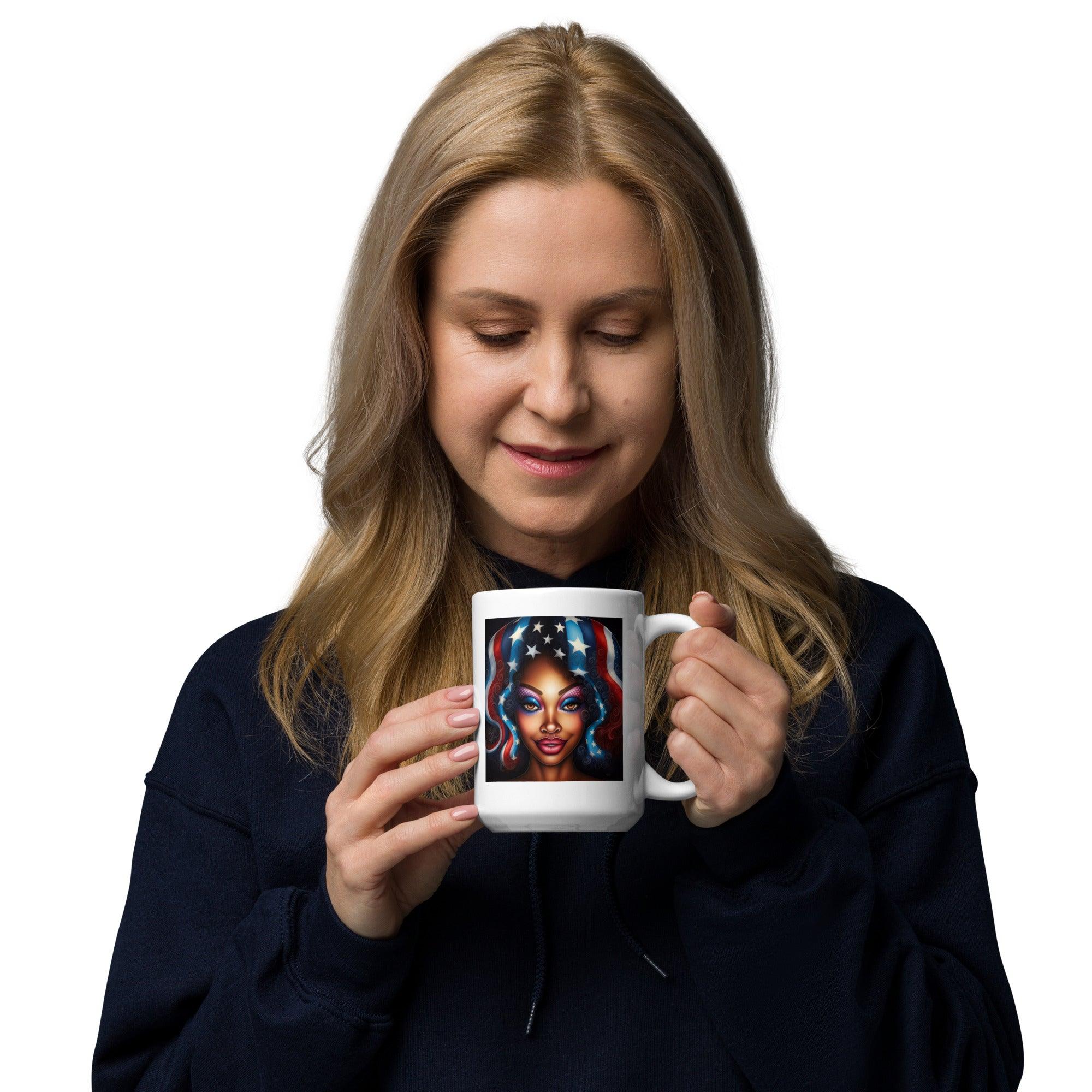 American Glory White Glossy Mug - Beyond T-shirts