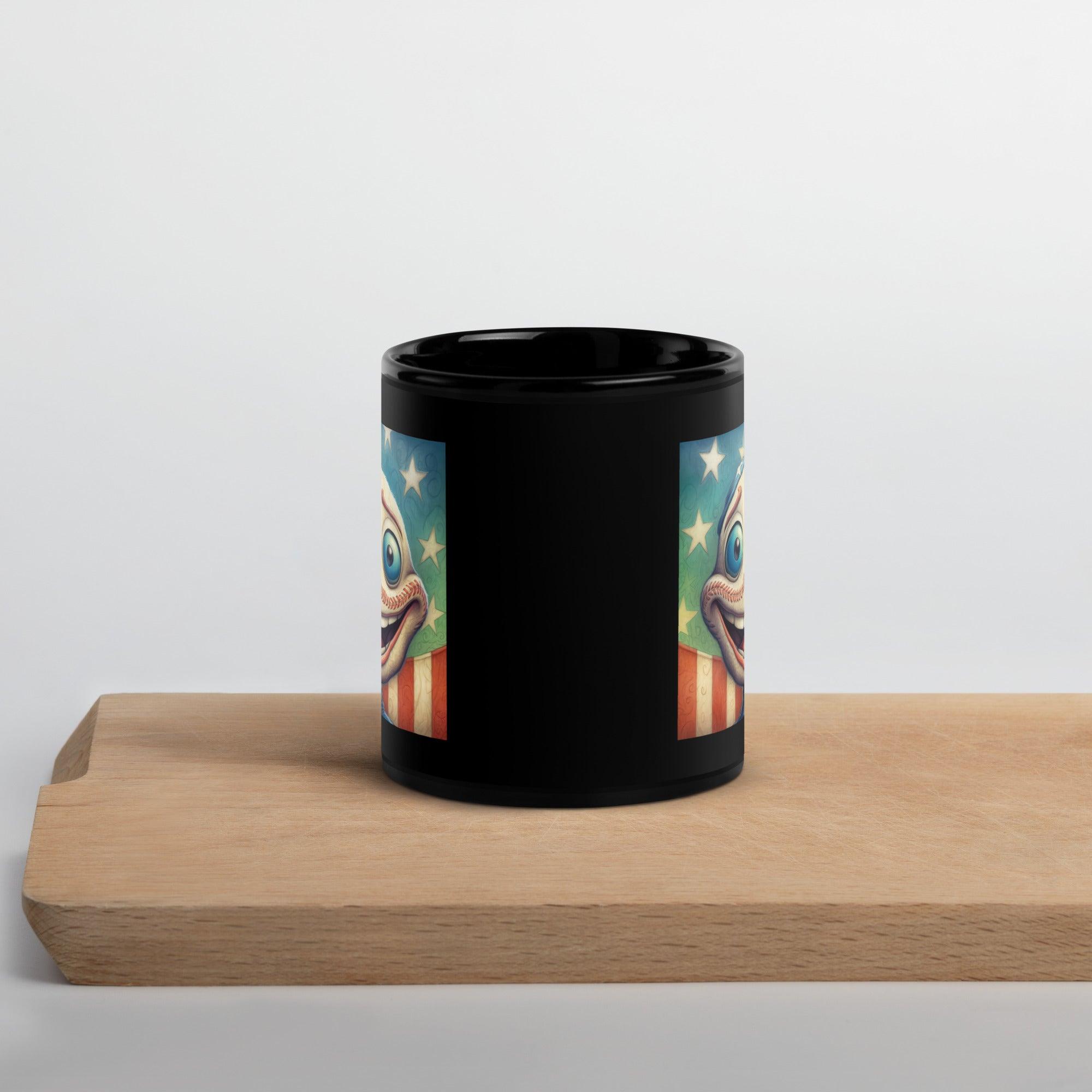 American Pride Black Glossy Mug - Beyond T-shirts