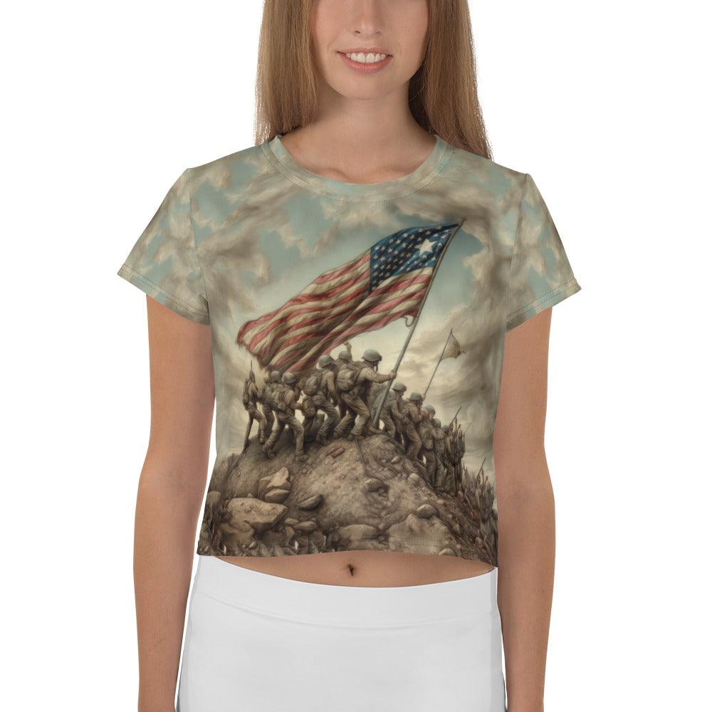 American Progress All-Over Print Crop Tee - Beyond T-shirts