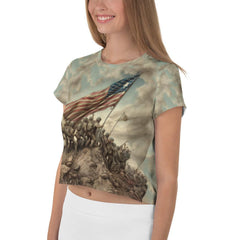 American Progress All-Over Print Crop Tee - Beyond T-shirts