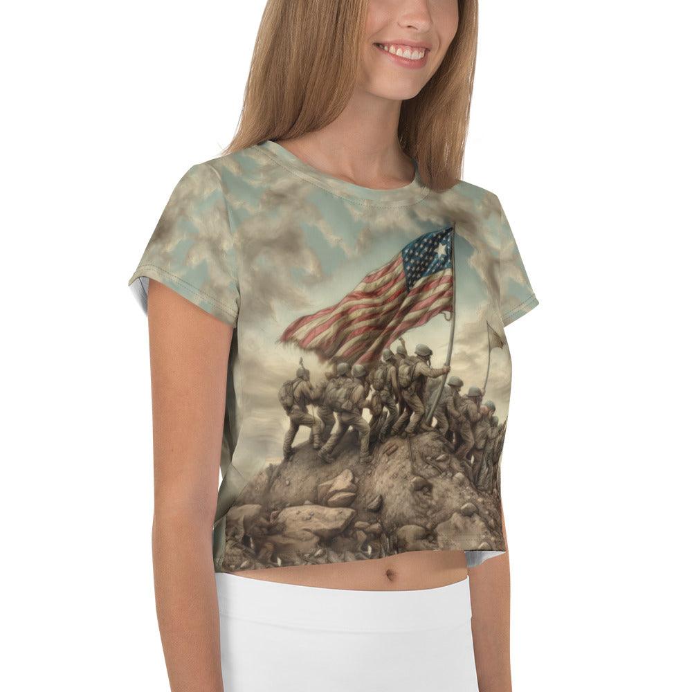 American Progress All-Over Print Crop Tee - Beyond T-shirts