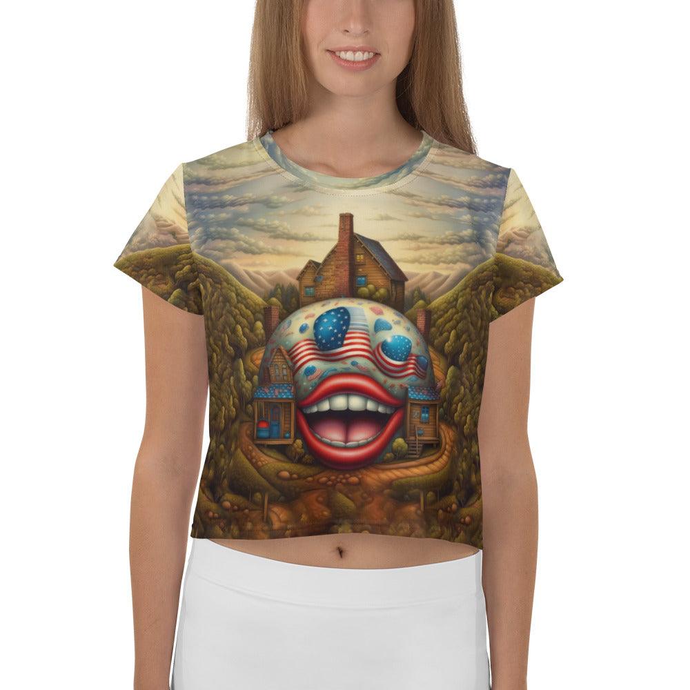 American Renaissance All-Over Print Crop Tee - Beyond T-shirts