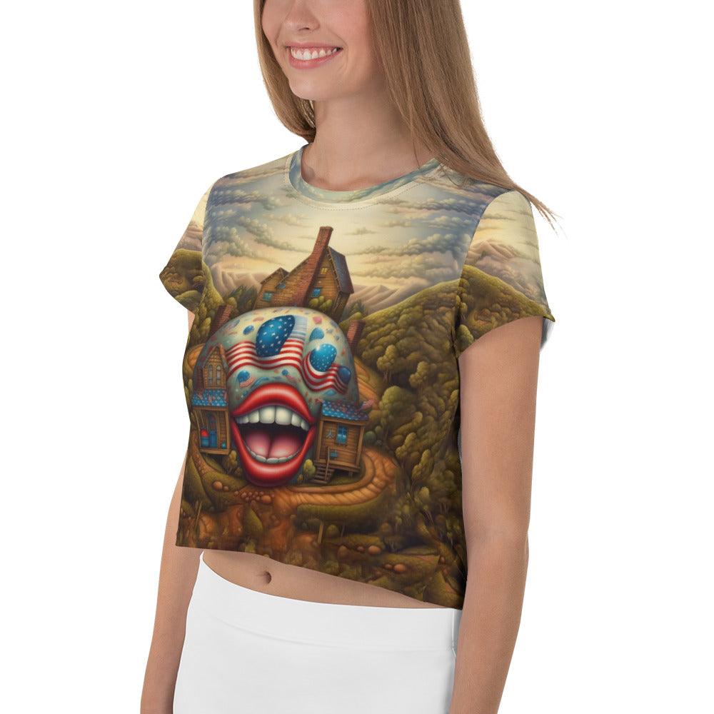 American Renaissance All-Over Print Crop Tee - Beyond T-shirts