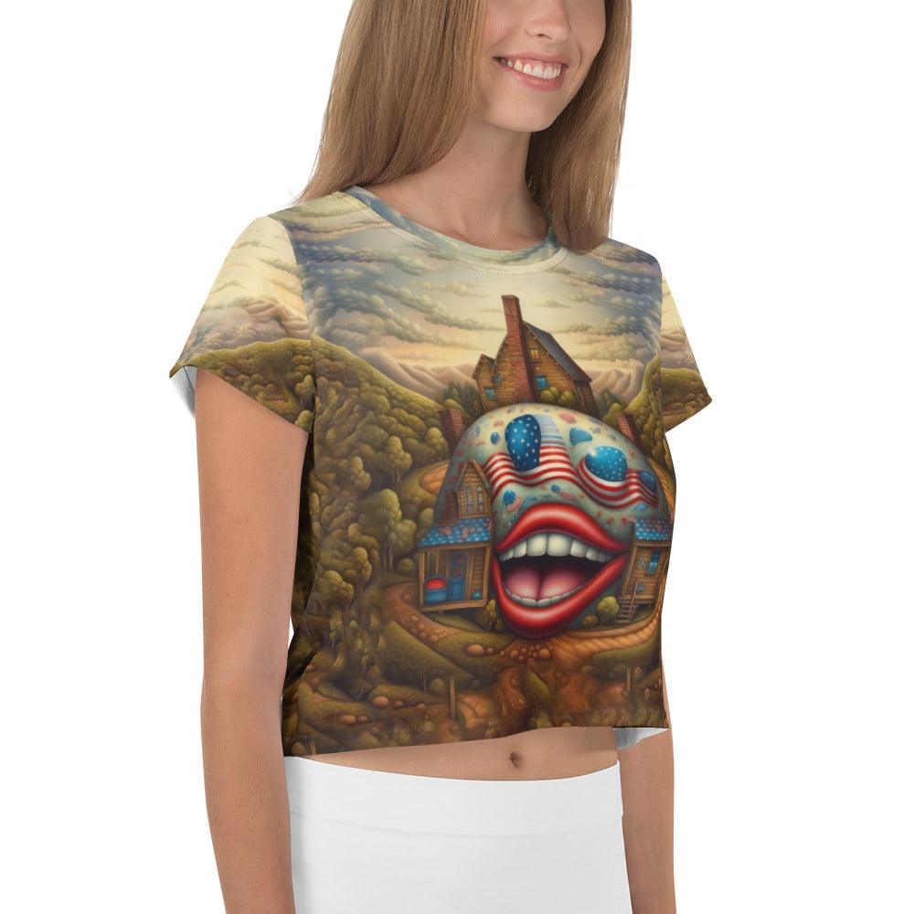 American Renaissance All-Over Print Crop Tee - Beyond T-shirts