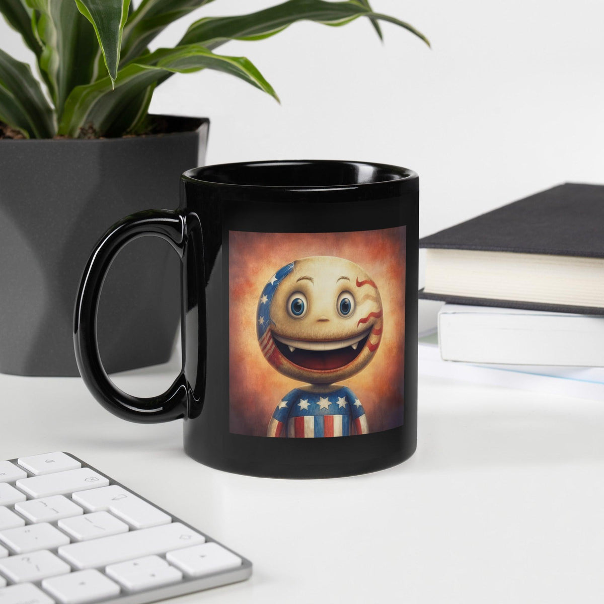 American Salute Black Glossy Mug - Beyond T-shirts