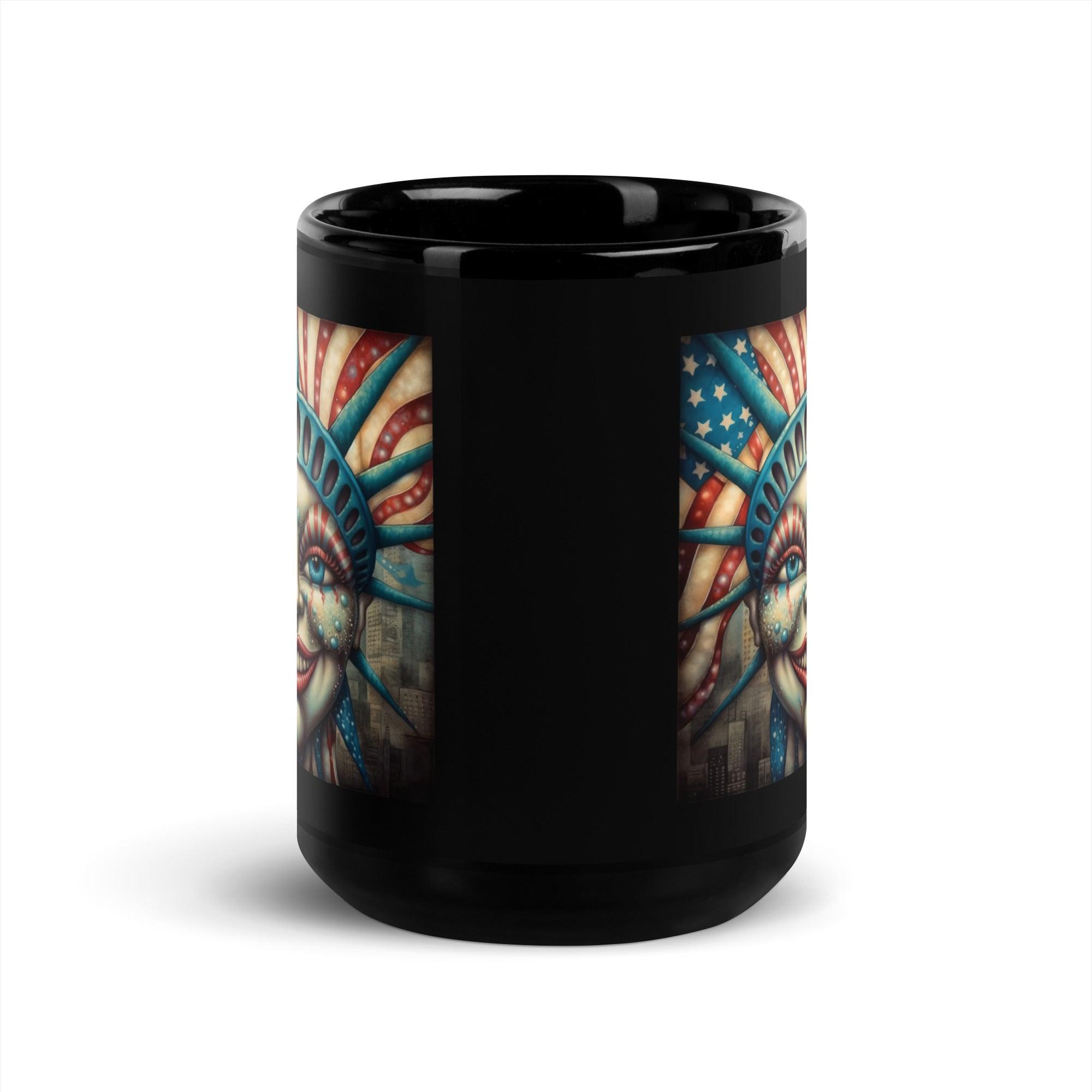 American Spirit Black Glossy Mug - Beyond T-shirts