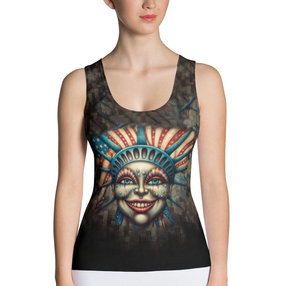 American Spirit Sublimation Cut & Sew Tank Top - Beyond T-shirts